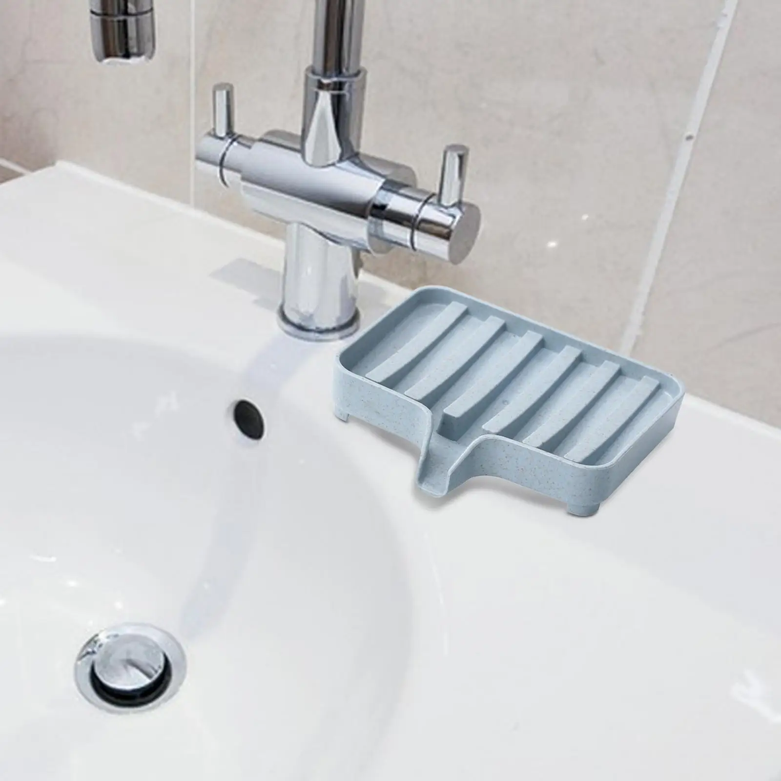 Self Draining Soap Dishes Drain Shelf Durable for Toilet Counter Top Bathtub