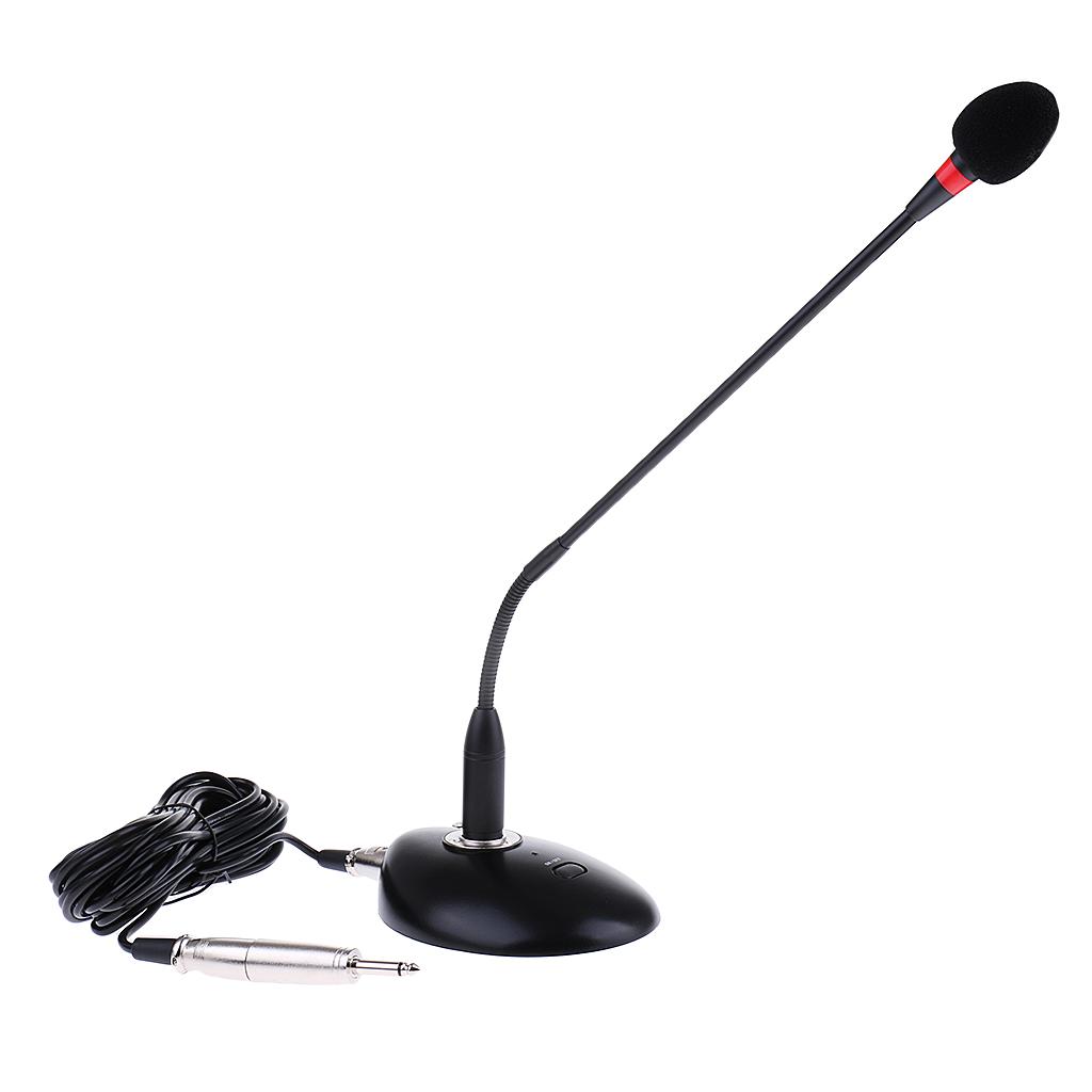 Conference Condenser Microphone w/ Mic Cover Desk Top Gooseneck Mic Flexible