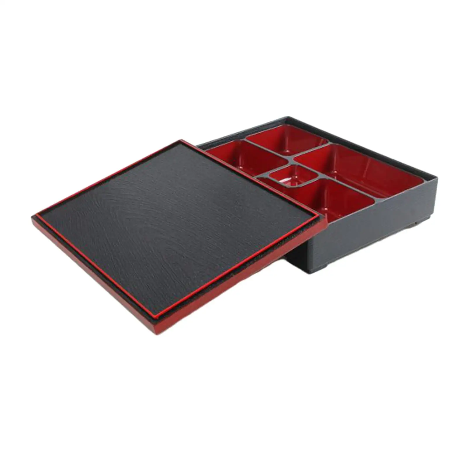 Japanese Bento Box Japanese Sushi Tray Lunch Bento Box Serving Dish for Home Restaurant Business Picnic Sushi, Rice, Sauce