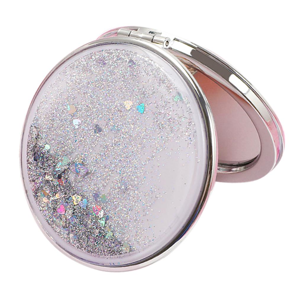 Girls Compact Makeup Mirrors 2X Magnifying Folding Mirror