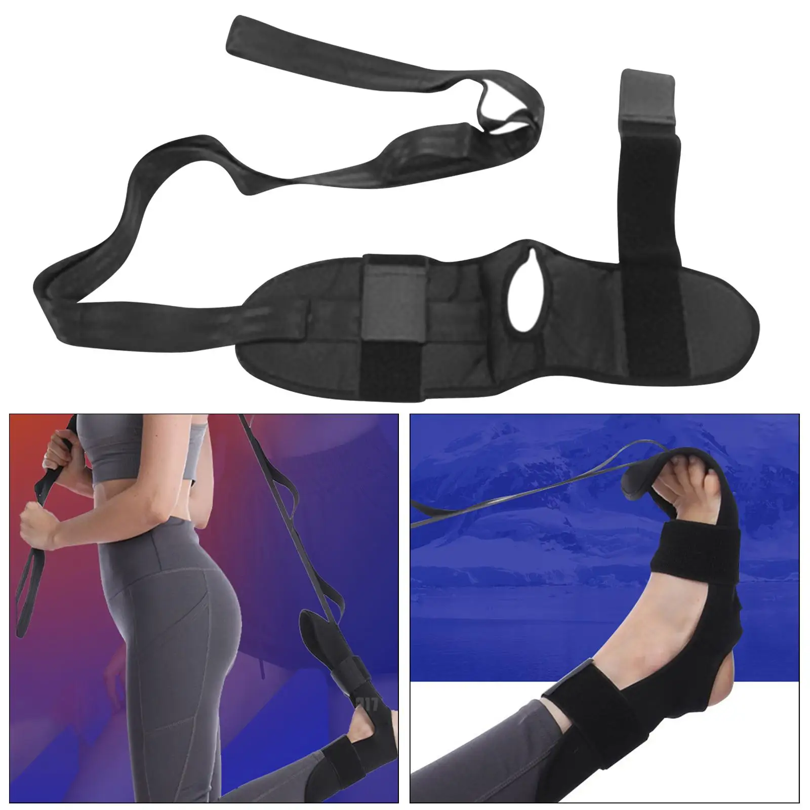 Yoga Stretching Belt Foot Drop Stretcher Leg Training Strap for Dance