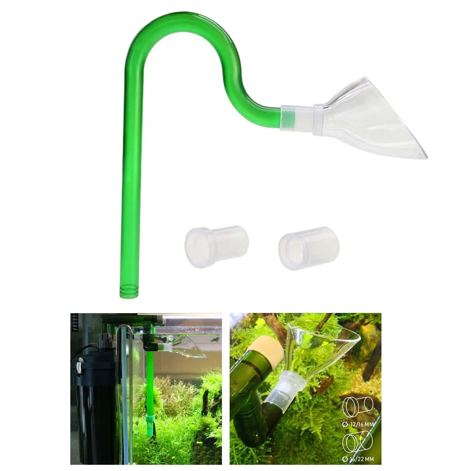 Aquarium Lily Pipe Outflow Supplies Filter Adjustable for Planted Tank Freshwater Surface Aquatic Filter System