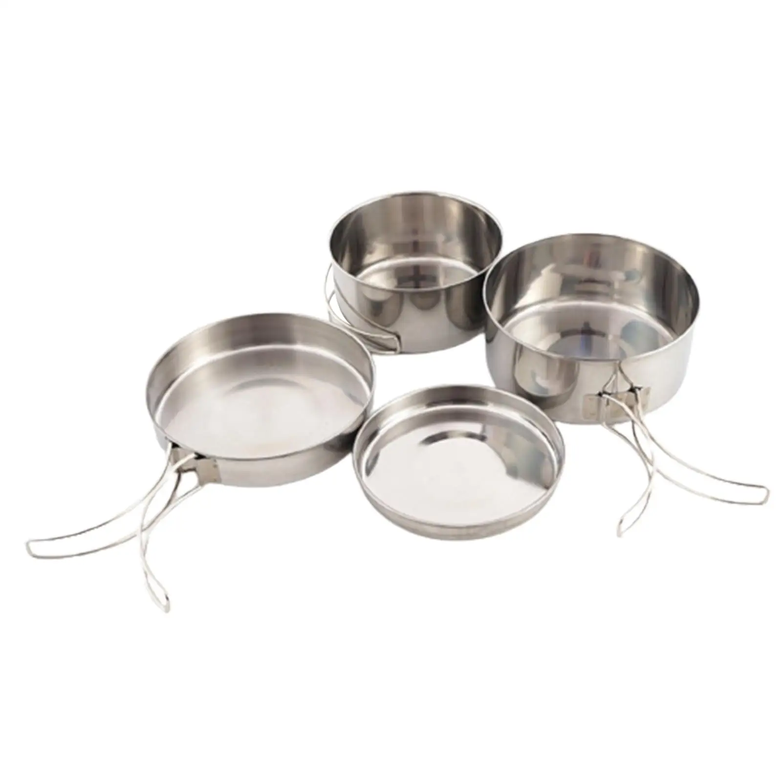 Camping Pots and Pans Set Camping Cooking Pots Camping Cooking Cookware Set Portable Large Capacity for Outdoor Hiking Touring