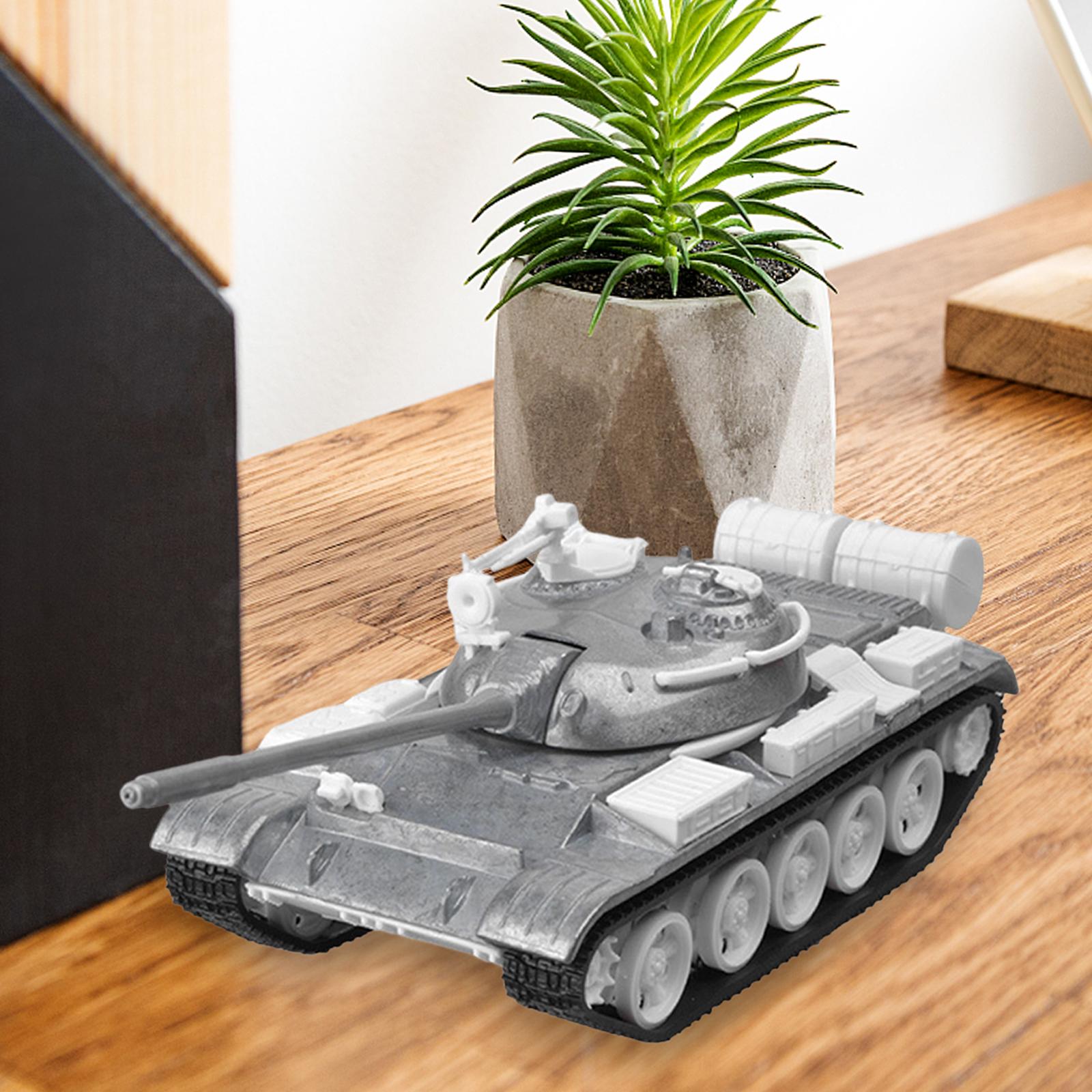 Metal Tank Model Diecast Alloy 1:48 Scale DIY for Table Birthday decor