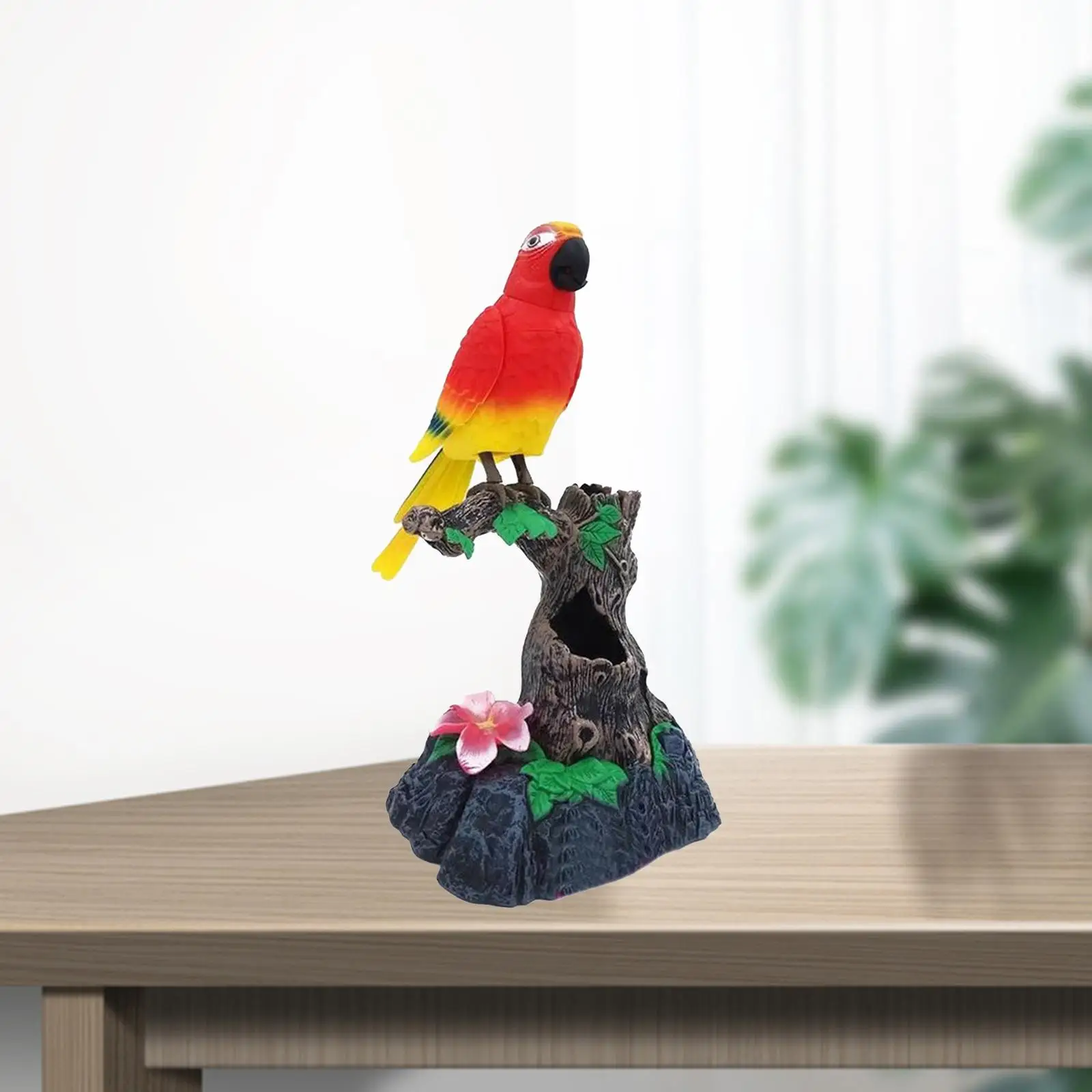 Cute Electronic Pets Simulation Sparrow Bird  Chirp Pen Holders office and home Decor Ornament  for Kids Childern