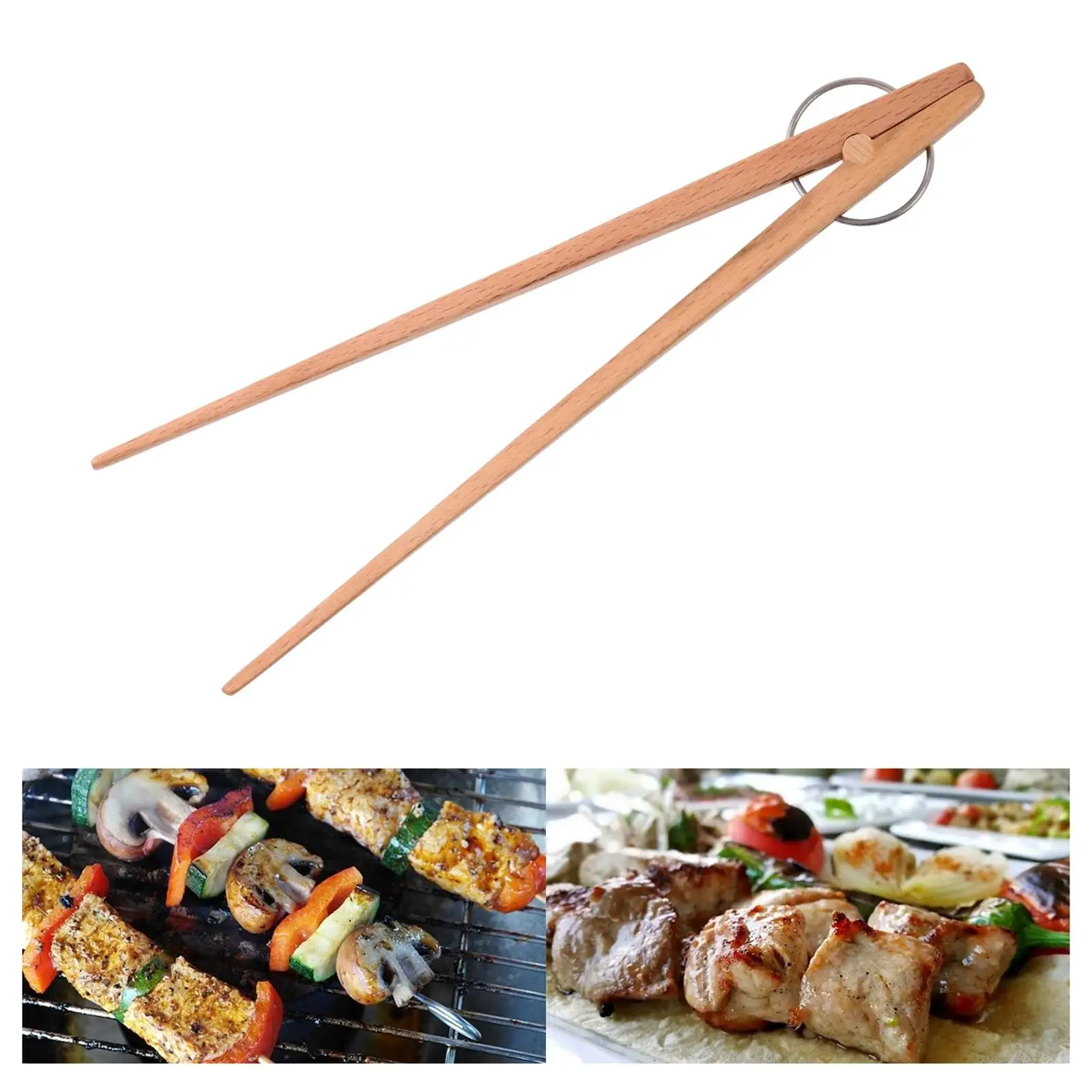Wood Pastry Clamp Kitchen Tools Utensils Bread Clip Kitchenware Buffet Clip Food Clips for Bakery Barbecue Camping Baking Picnic