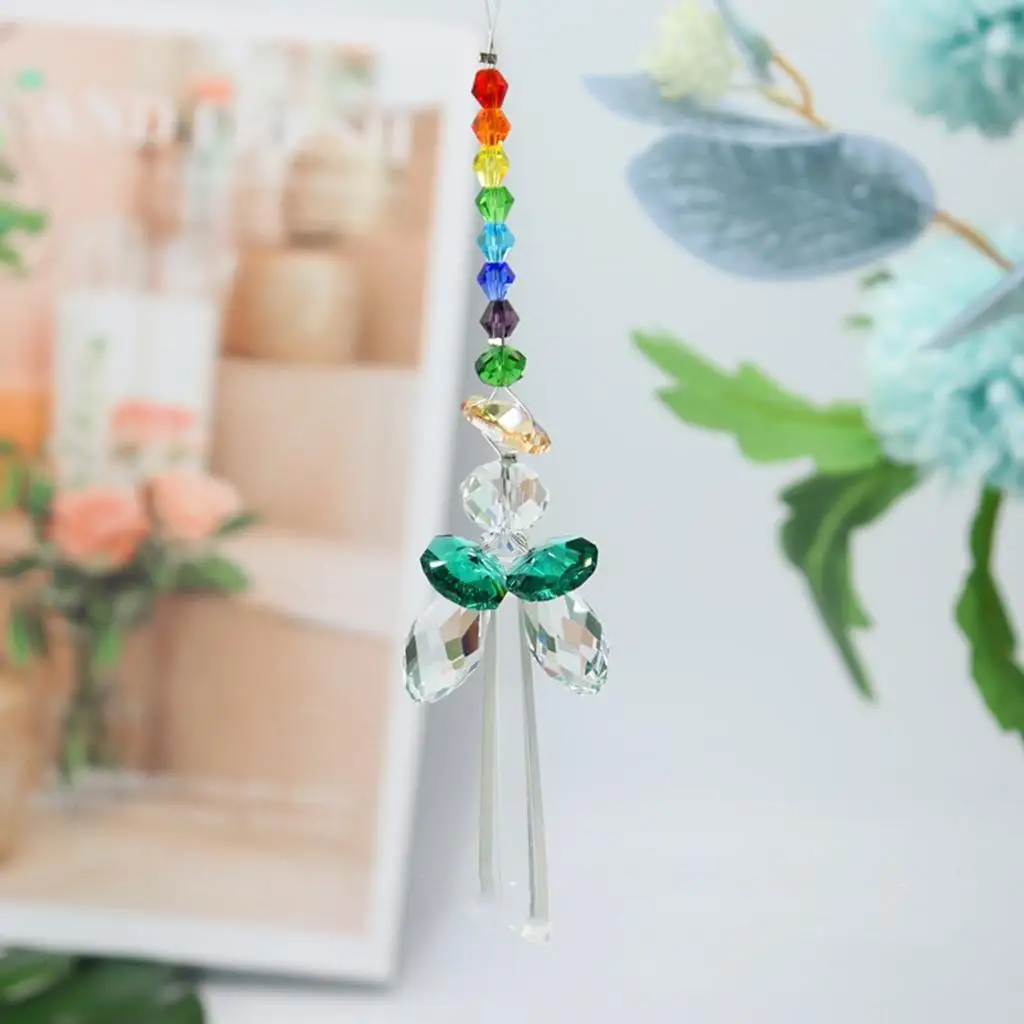 Crystal s Angel ing Pendant Prism Windows Home Car Tree Decorations Christmas Kids Birthday Gifts