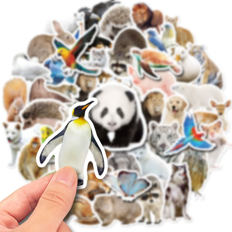 10/25/50 stücke PVC realistische Zoo Dschungel Tier Aufkleber für Lehrer Schule Wasser flasche Sammelalbum Skateboard Gepäck Aufkleber – Detail 3