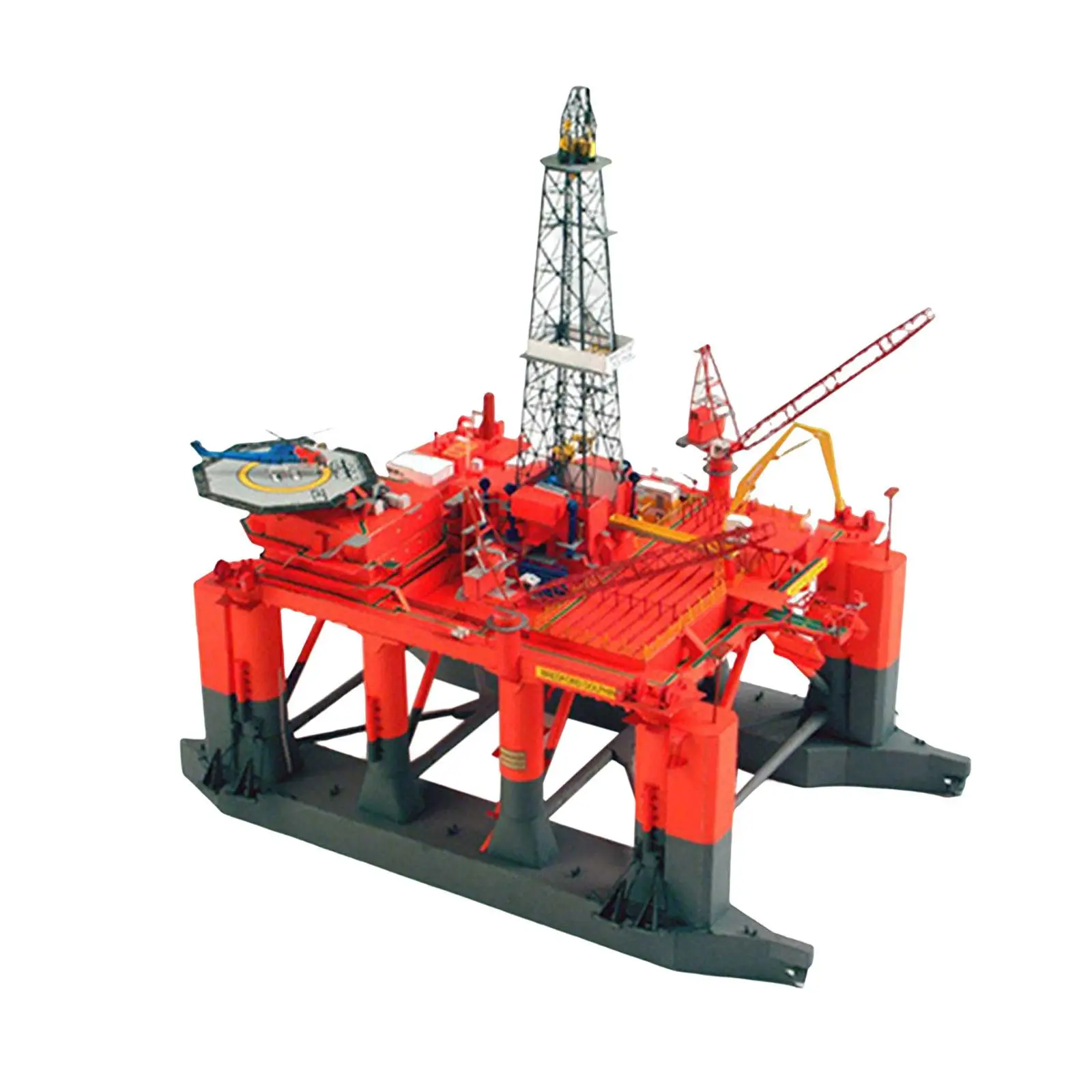 3D 1/400 Semi Submersible Oil Rig Paper Crafts DIY Kit Accessories Included Finished Size 27x16.8cm Durable Sturdy Ornaments