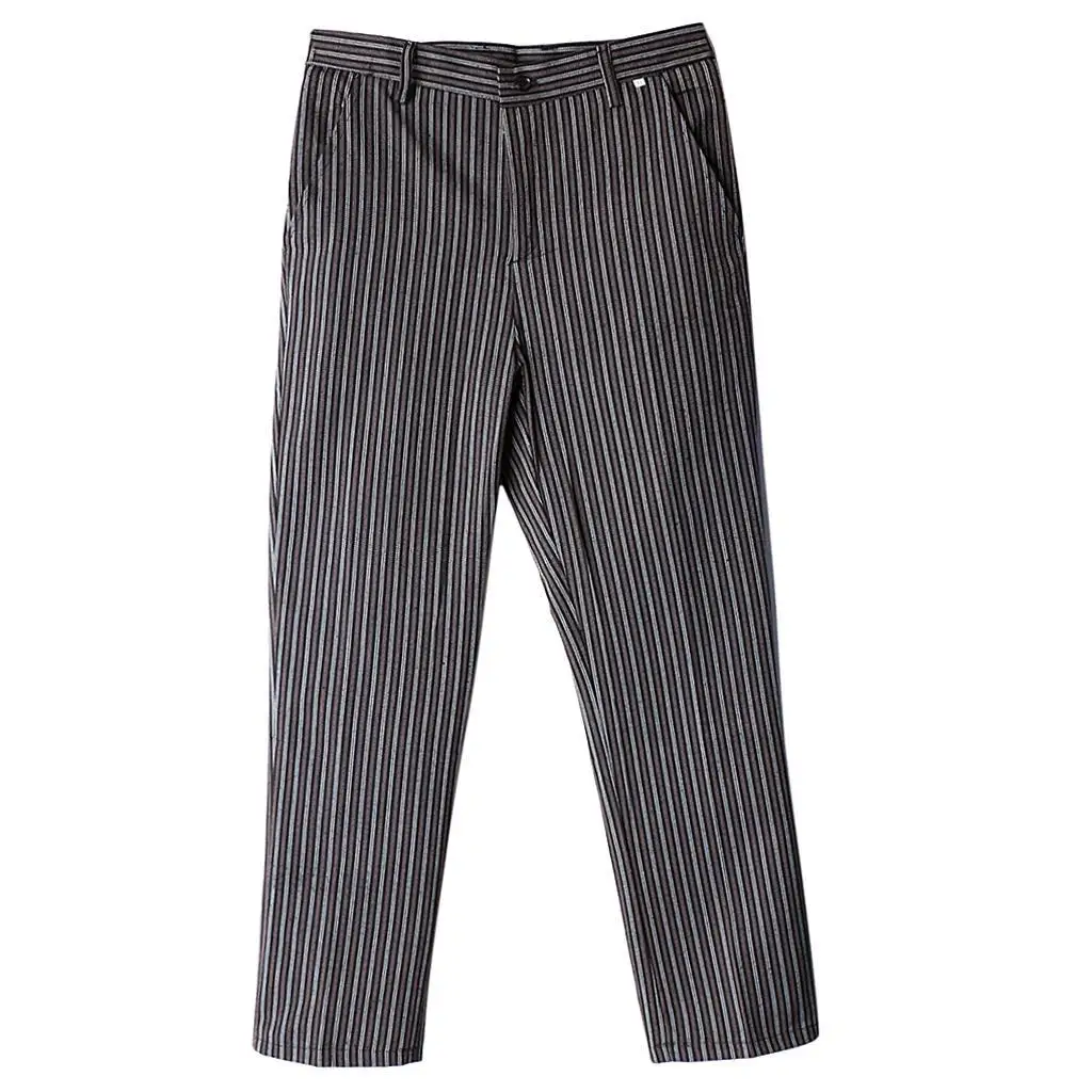 Unisex Catering Cooks Trousers Pants Stripe Waiter Uniform
