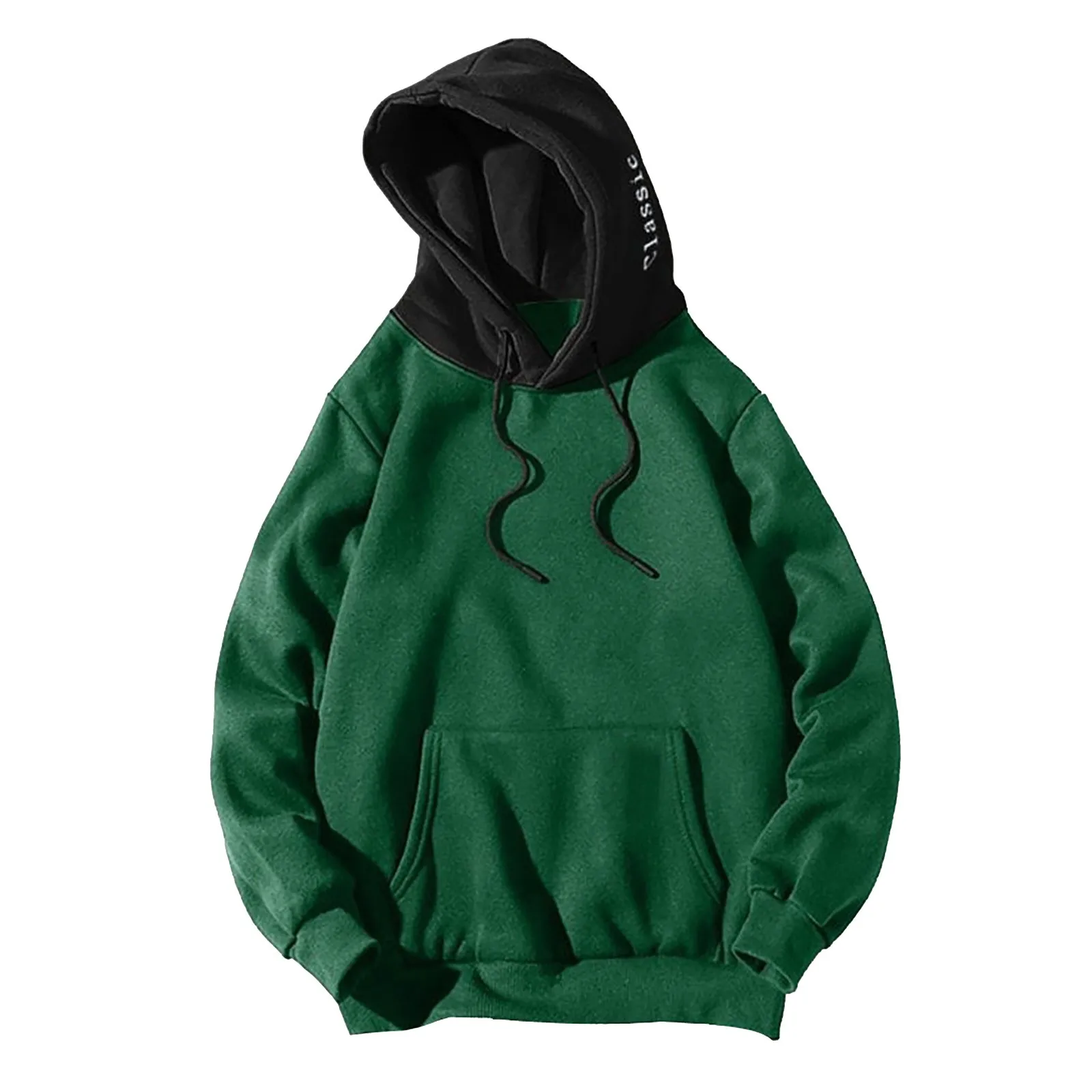 Sudadera con capucha de retales para hombre, Top con bolsillos, abrigo Harajuku, abrigos sueltos, Tops informales para estudiantes