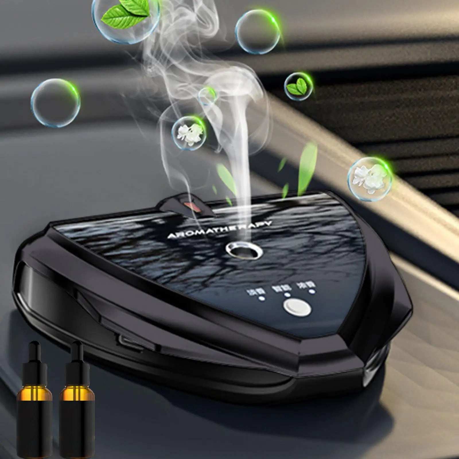 Solar Car Air Freshener Odor  Air Essential Oil Diffuser