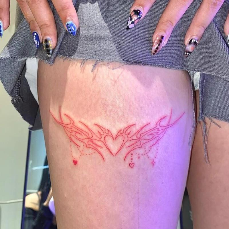Sexy Succubus Tattoo Aufkleber Set dauerhafte gefälschte Tätowierung für Frau Hotwife temporäre Tattoo Bauch Kunst Tattoos wasserdichte Tatuajes – Detail 1