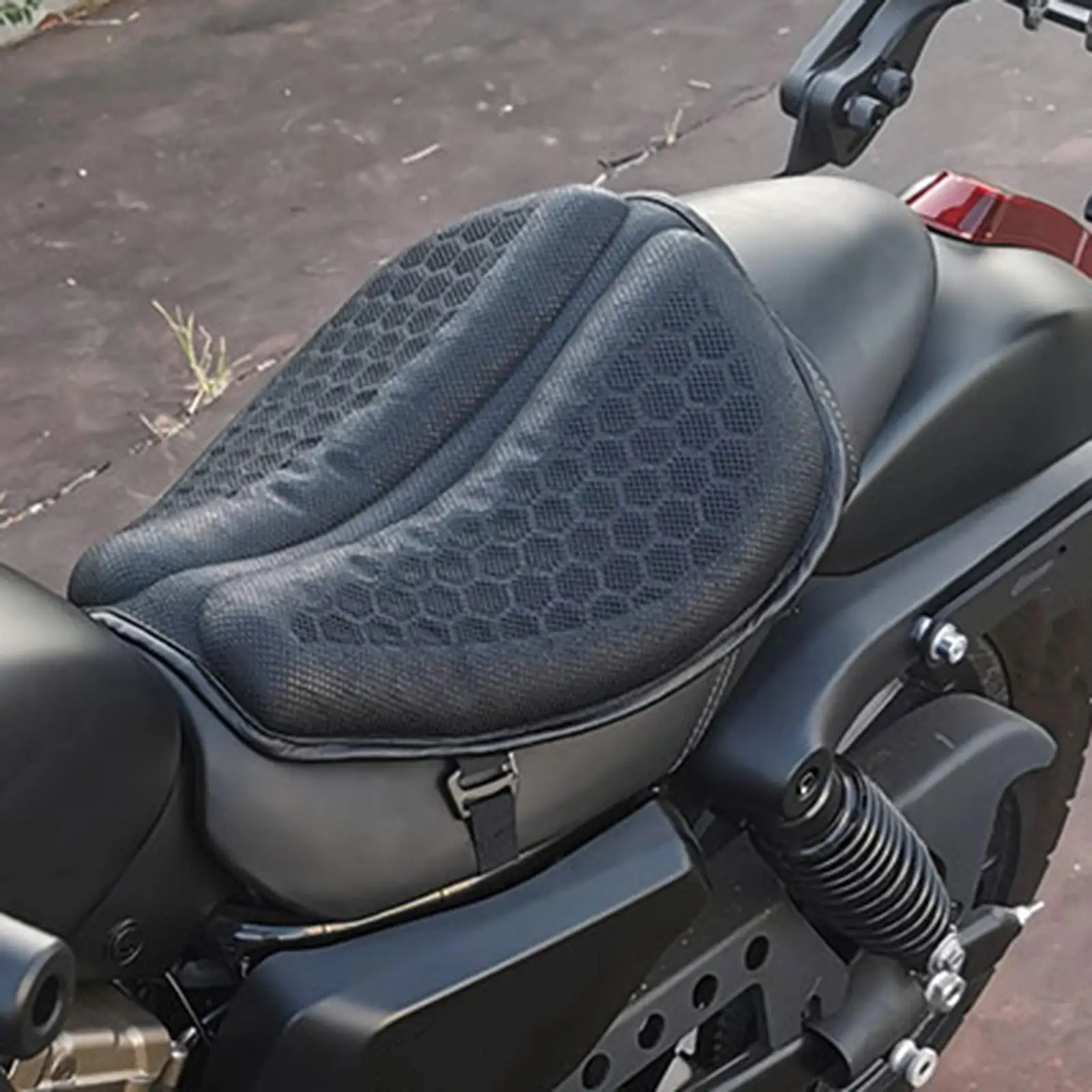 Motorbike Seat Cushion Shock Absorb Decompression Air Mat Anti Slip Cooling Down