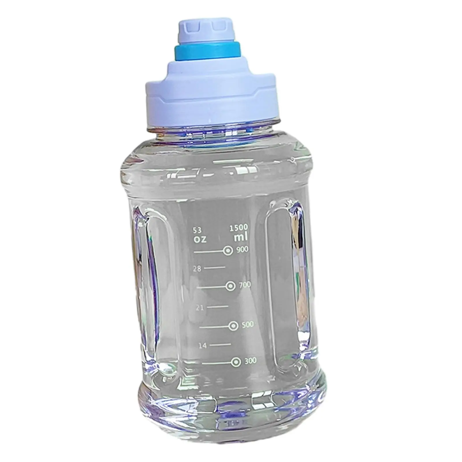 Gym Bottle Water Bottle with Handle 1500ml 11x24cm Portable with Scale Outdoor Travel Fitness Bottle Big Water Bottle