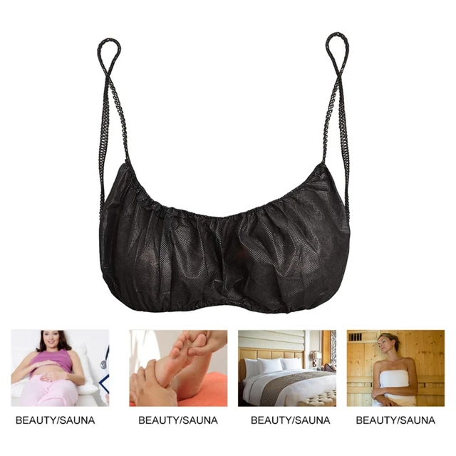 50 Pcs Women Disposable Bras Elastic Straps Spa Top Underwear Non-woven  Brassieres for Spray Tanning - AliExpress