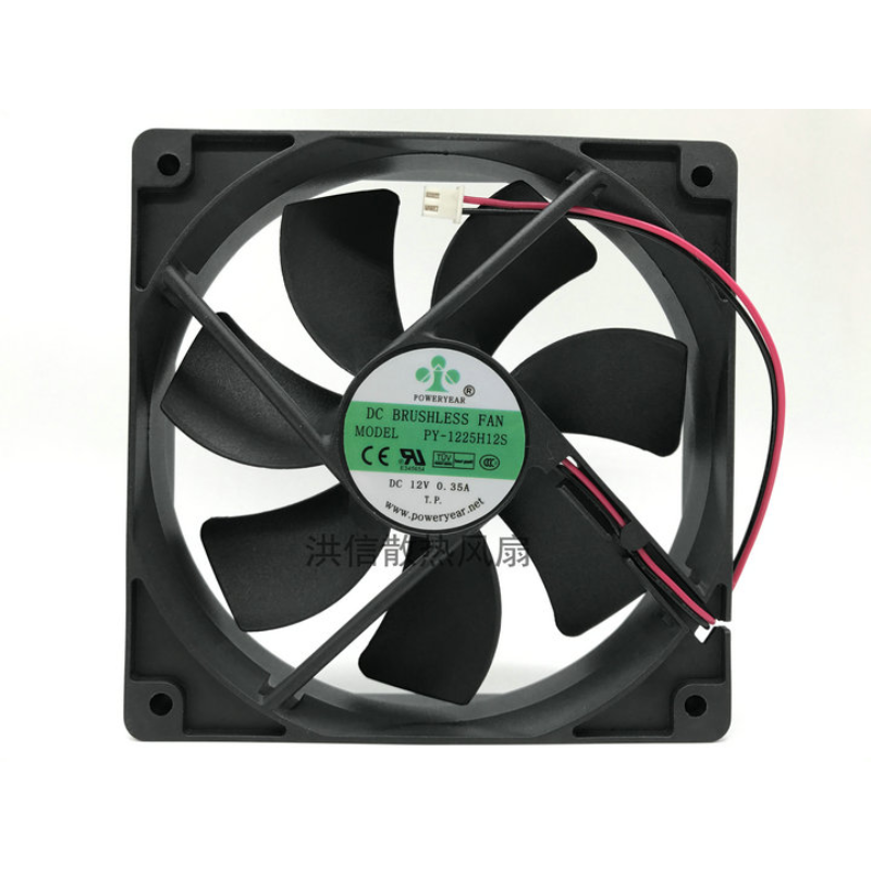 DC 12V 0.35A 12CM 12025 ventilador de refrigeração 2 fios