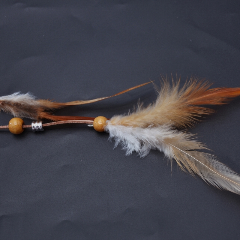 Boho Federn Stirnbänder Boho Kopfstück Native American Kopfschmuck Indische Kopfschmuck Federn Kopfschmuck Hippie Schmuck DXAA – Detail 9