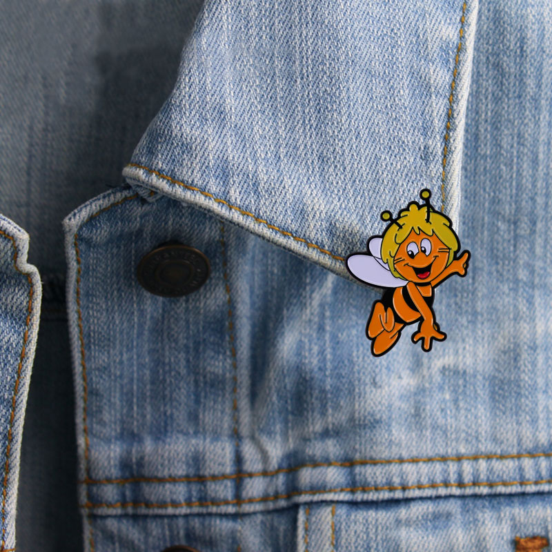 Animierte Cartoon Maya Die Honigbiene Emaille Pin Insekt Rucksack Pins Abzeichen Brosche Schmuck Geschenke – Detail 3