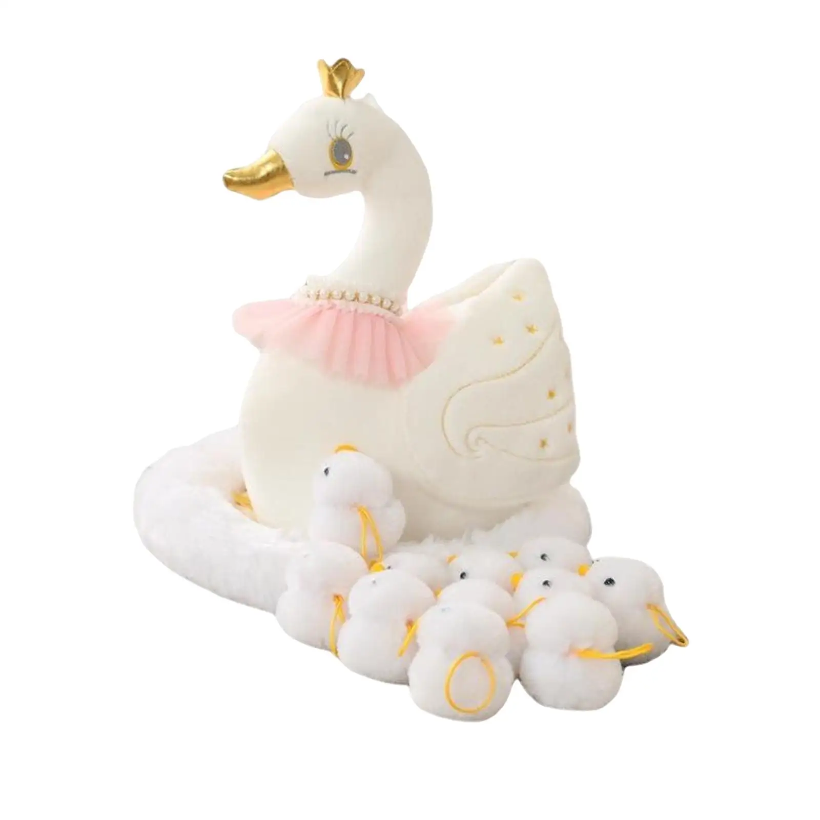 Animal Plush Toy Swan Sculpture Nest Stuffed Lovely for Easter Lawn Patio Decoration