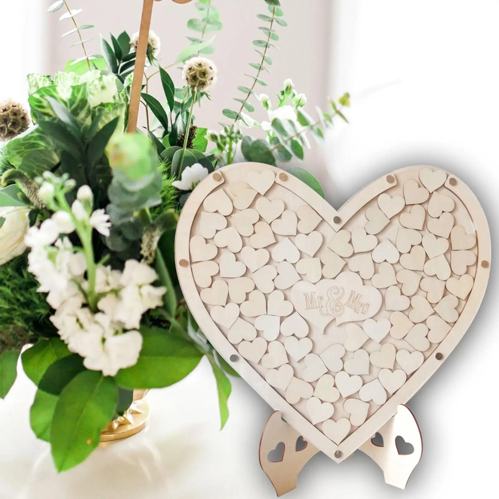 38x39cm Wedding Guest  Box Guestbook  Blank Hearts  Guest Sign Wedding  Decoration