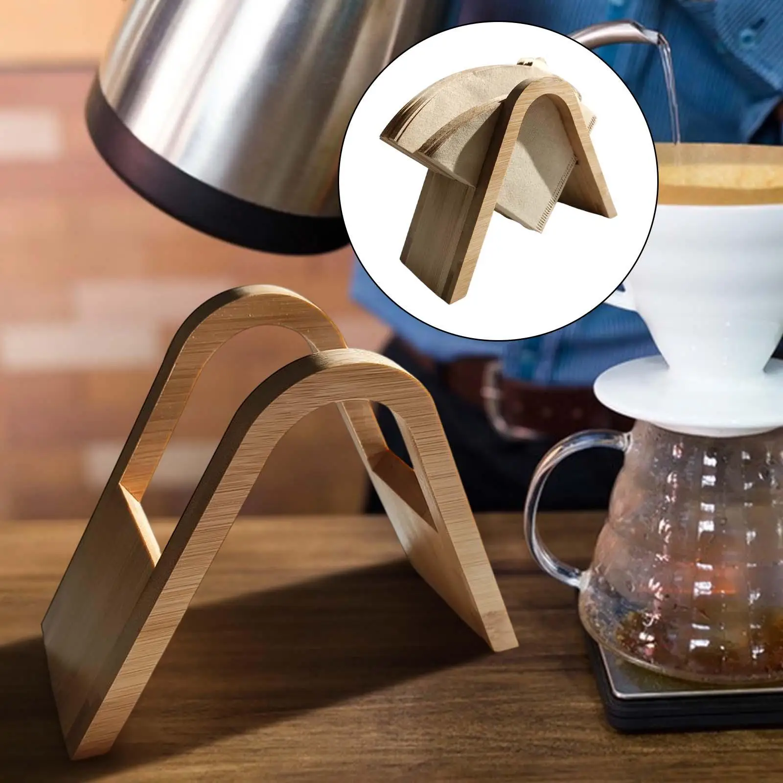 Hand Brewed Coffee Filter Paper Holder Save Space V60 Cone for Cafe Bar Office