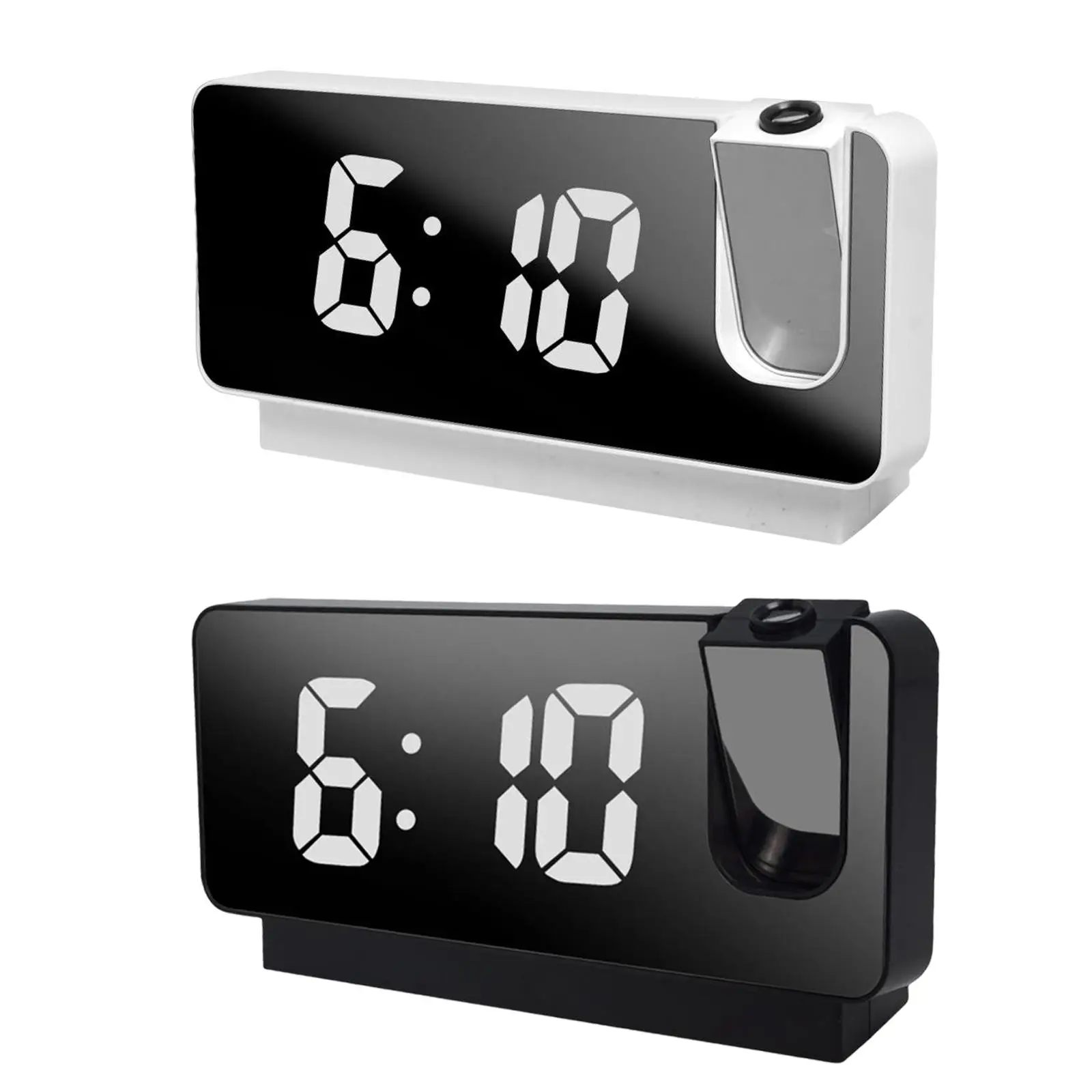 LED Projector Alarm Clock 180 Rotatable Electronic Alarm Clock for Bedroom
