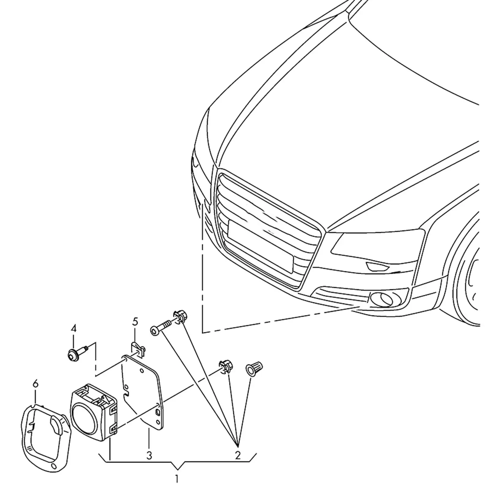 Cruise Control Distance Sensor Mounting Repair Kit for Audi A6L C7