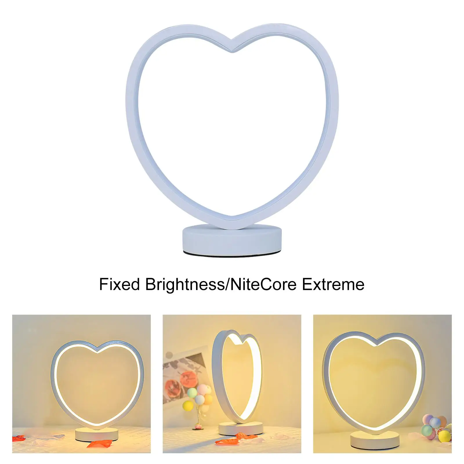 Creative Heart Table Lamp Desk Lamp Lighting Romantic for Home Bedside