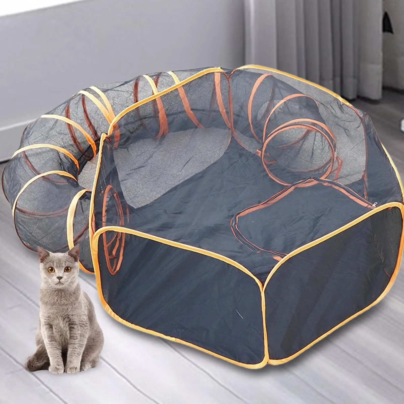 Cat Tunnels Play Center Hideout Cage House Portable Universal Tent Tunnel Cat