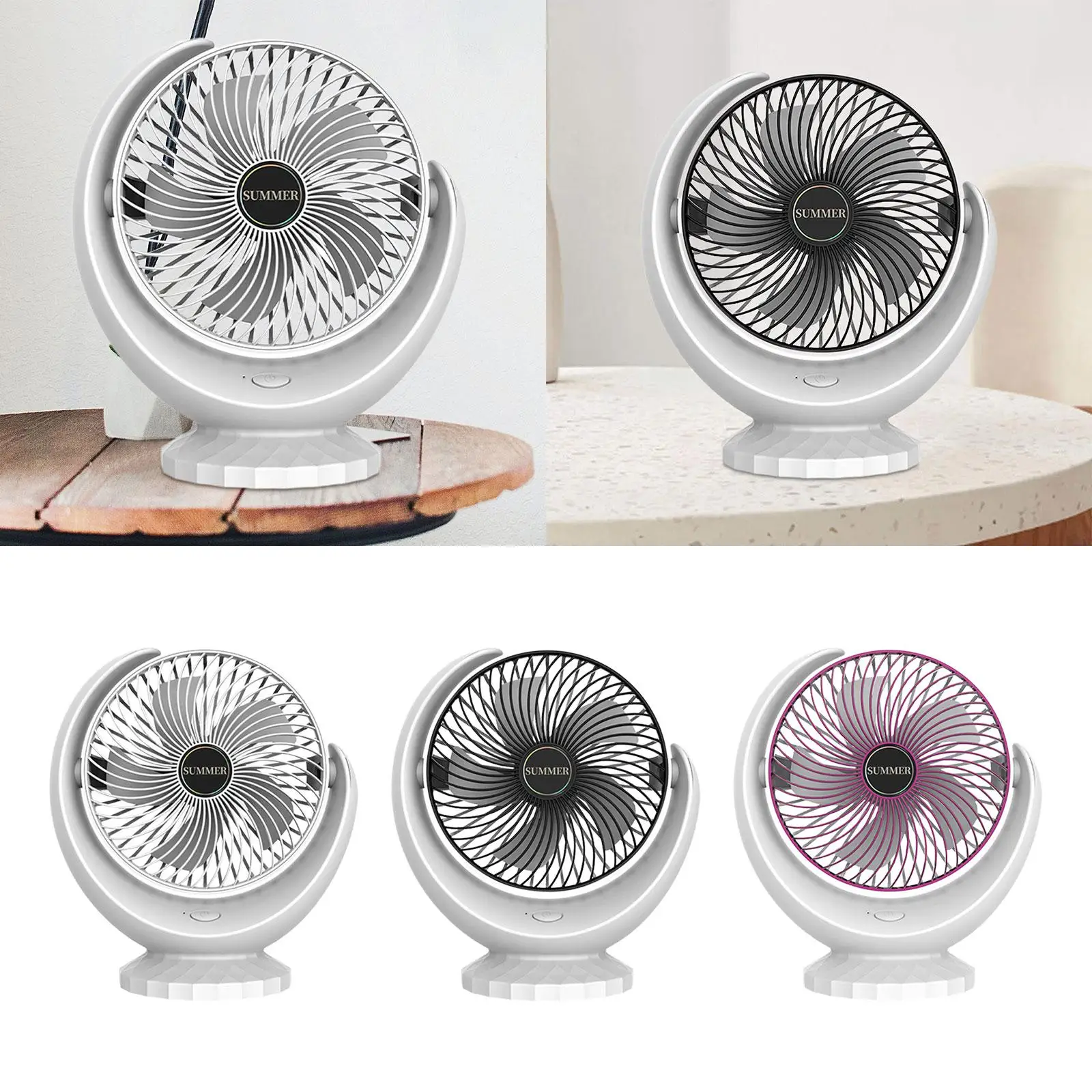 Desktop Fan Powerful 3 Speeds Personal Fan Mini Fan for Home Office Bedroom