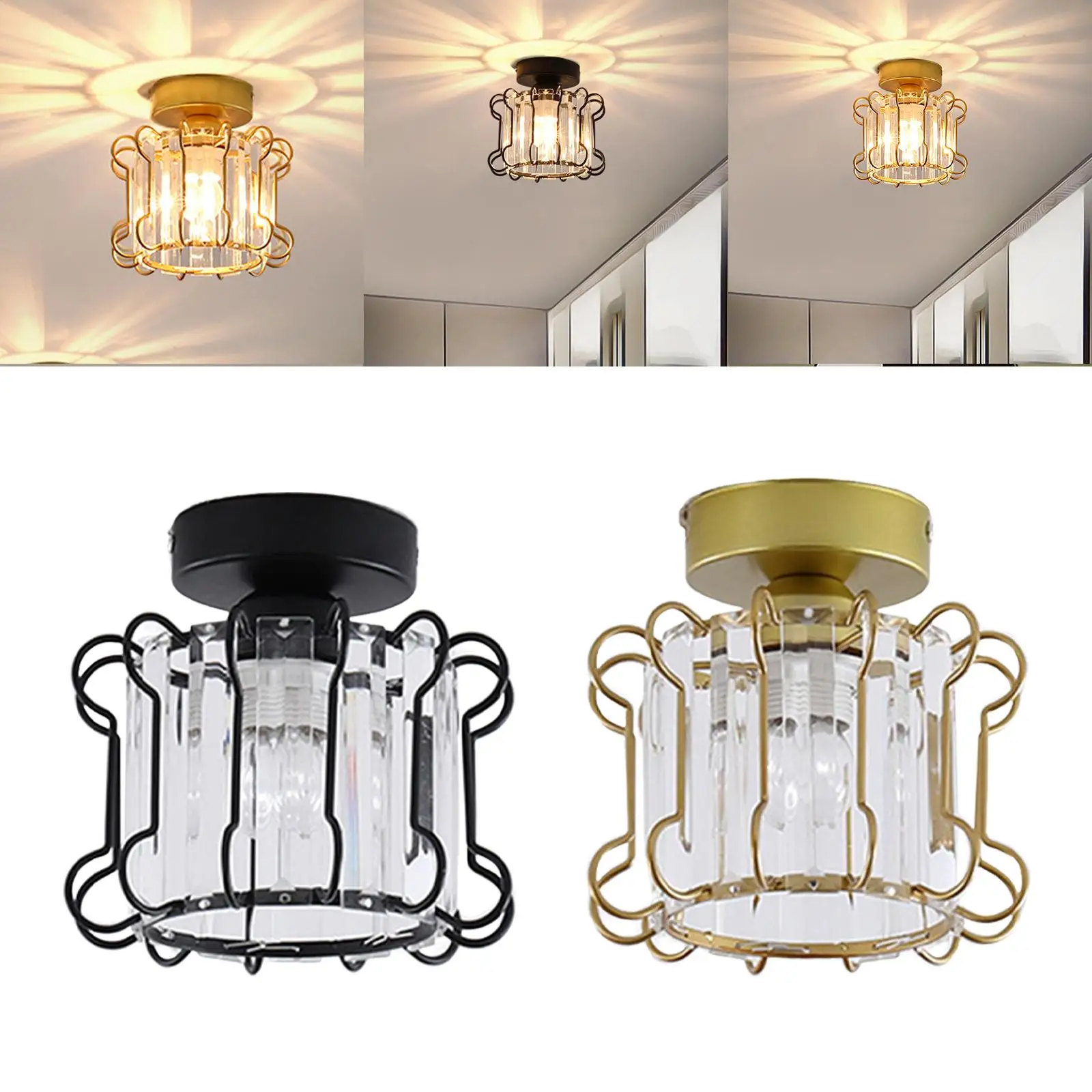 American Style Crystal Ceiling Light Exquisite Stylish Creative Lighting for E27 LED Living Rooms Home Decoration Home Ligting