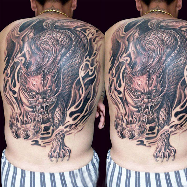 Engel Dämon Flügel Tattoo für Frauen Mann Punk zurück Kunst temporäre Tattoos wasserdichte gefälschte Tattoo dauerhafte Goth Tattoo Aufkleber – Detail 6