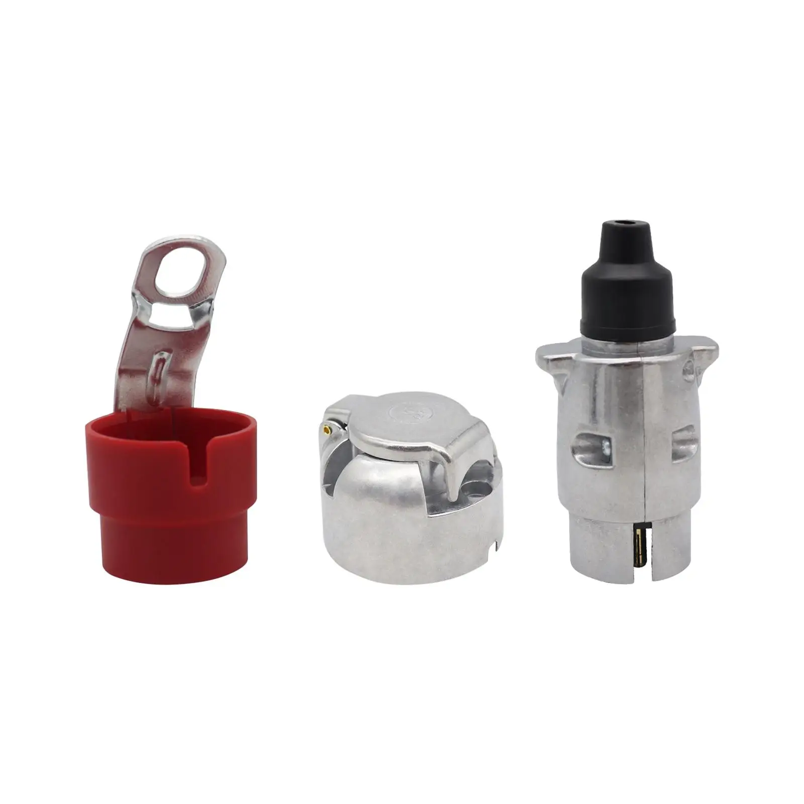 7 Pin Trailer Plug Connector Plug Holder Female Socket Male Plug Universal for RV Ships Boat Commercial Vehicles Tractor