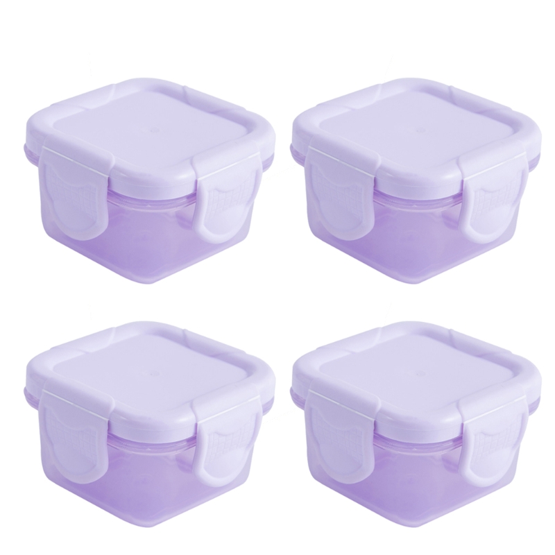 Set mit 4 Baby-Lebensmittel-Gefrierschränken für Neugeborene, 60 ml, Aufbewahrungsbehälter in 6 Farben, Mini-Lebensmittelgewürz – Detail 4