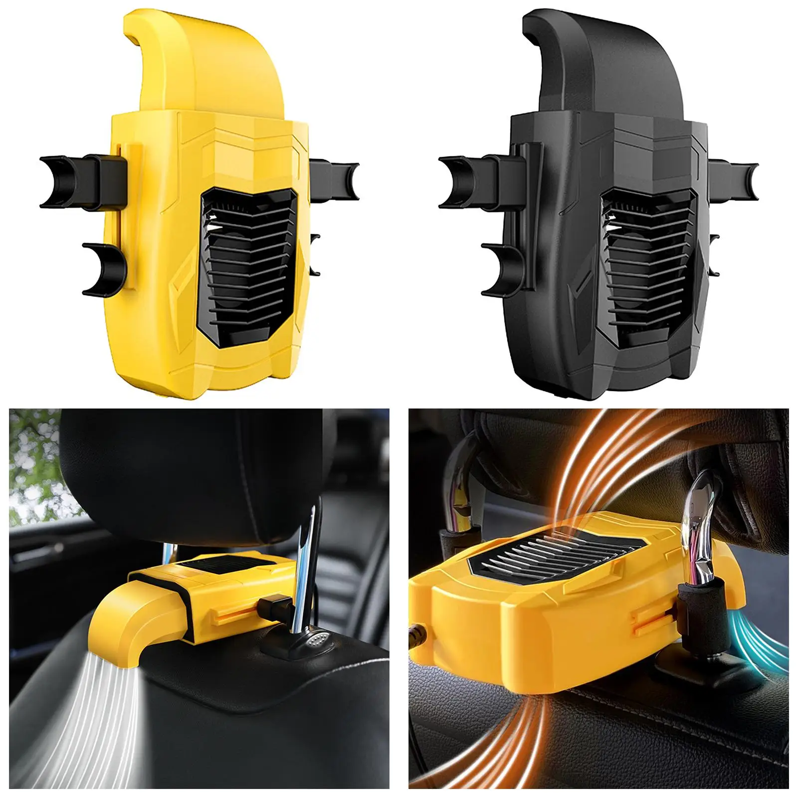 Automobile Car Seat Back Cooling Fan USB 12V 24V Practical Universal 5 
