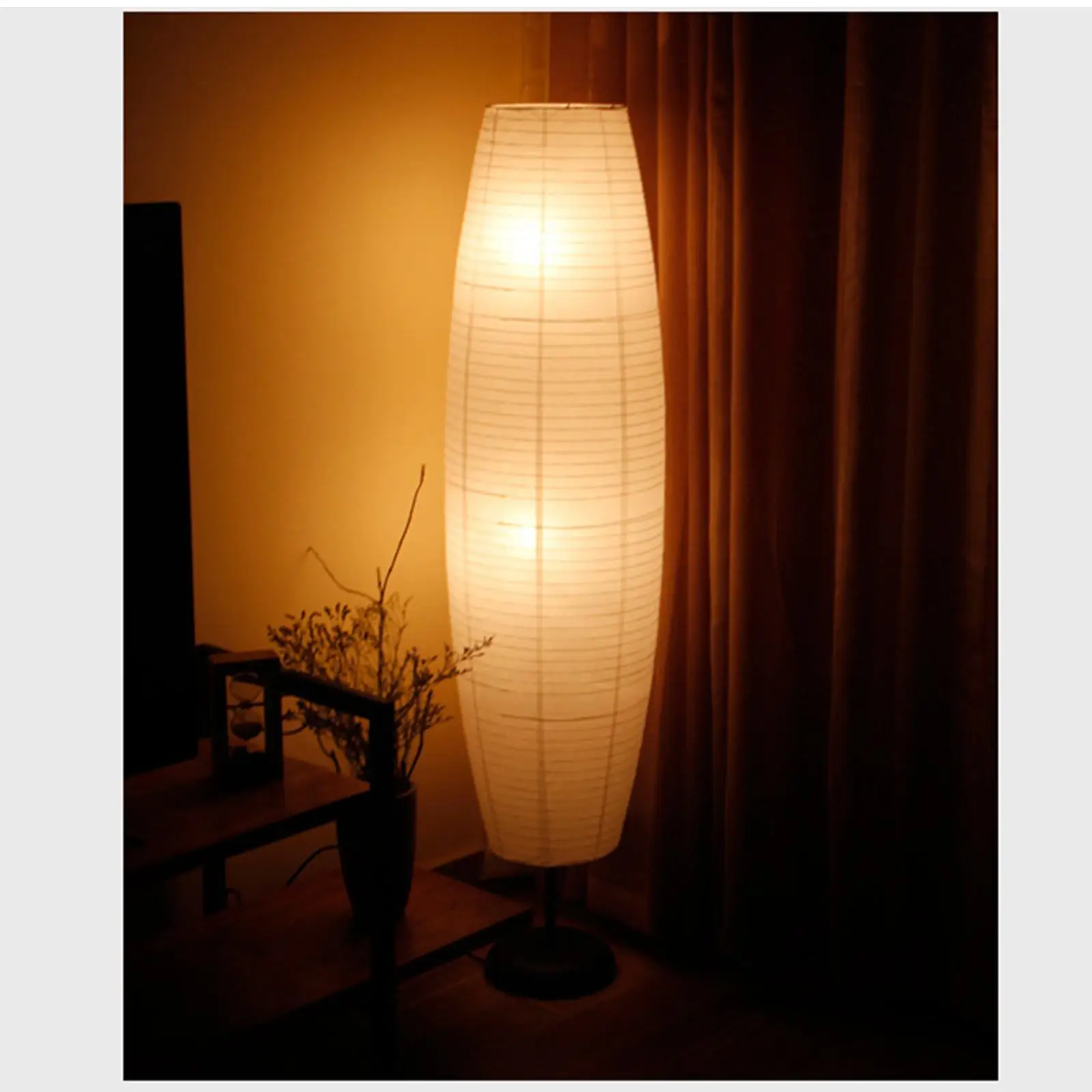 Modern Standing Lights with Lampshade, Bulb Pole Light Uplighter Floor Lamp for Living Room Porch Hotel Balcony Study