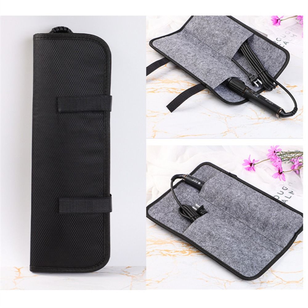 Best of Black Hair Straightener Storage Bag Hair Styling Tool Easy Carrying Heat Resistant Mat Pad Nylon Curling Iron Carrying Case Reviews & Tips