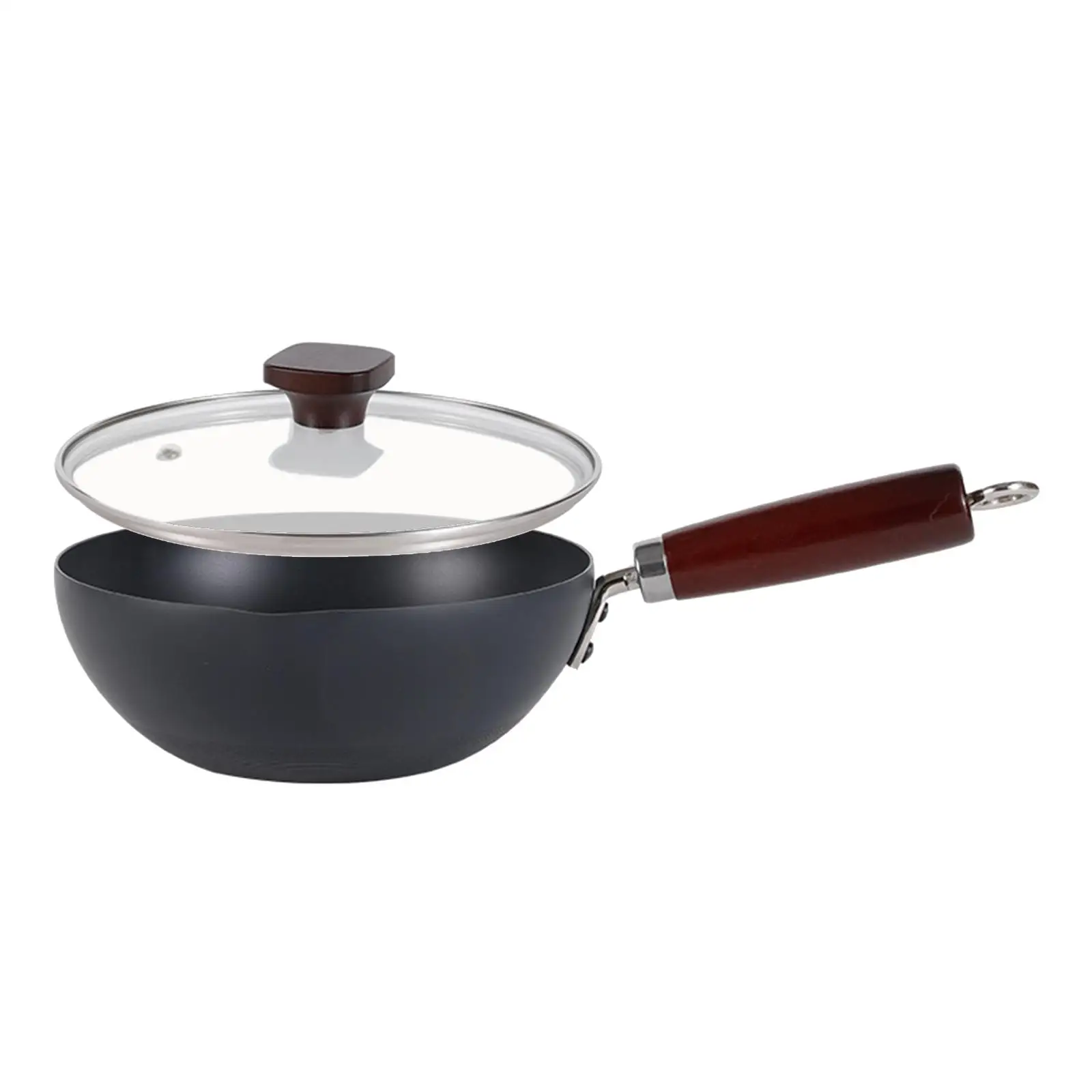 Wok Pan with Lid Nonstick Wok with Cover for Induction, Gas All Stoves,