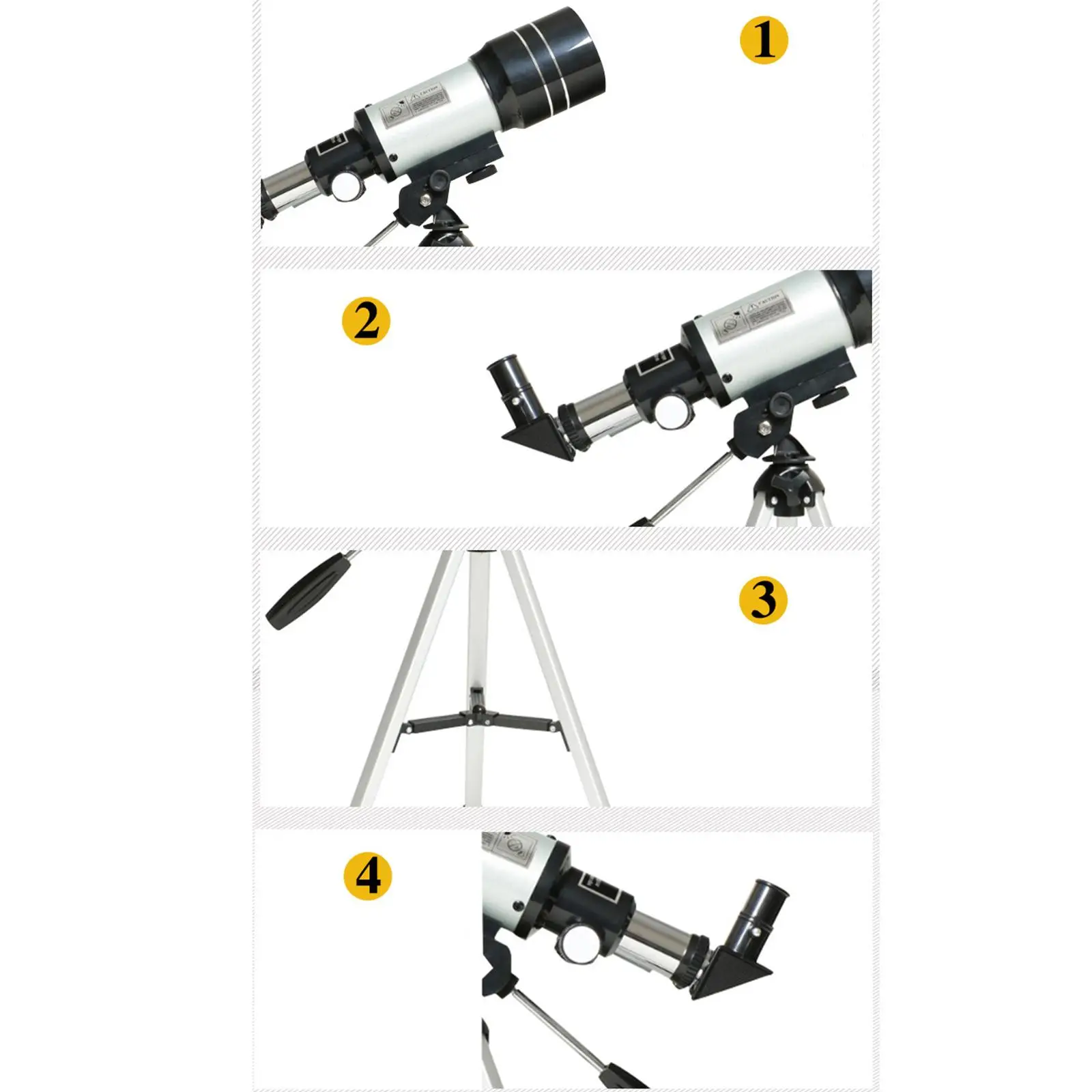 70mm Aperture 300mm Focal Telescope with Tripod for Beginners ,to Watch Wildlife and Landscapes During The Day Accessory Durable