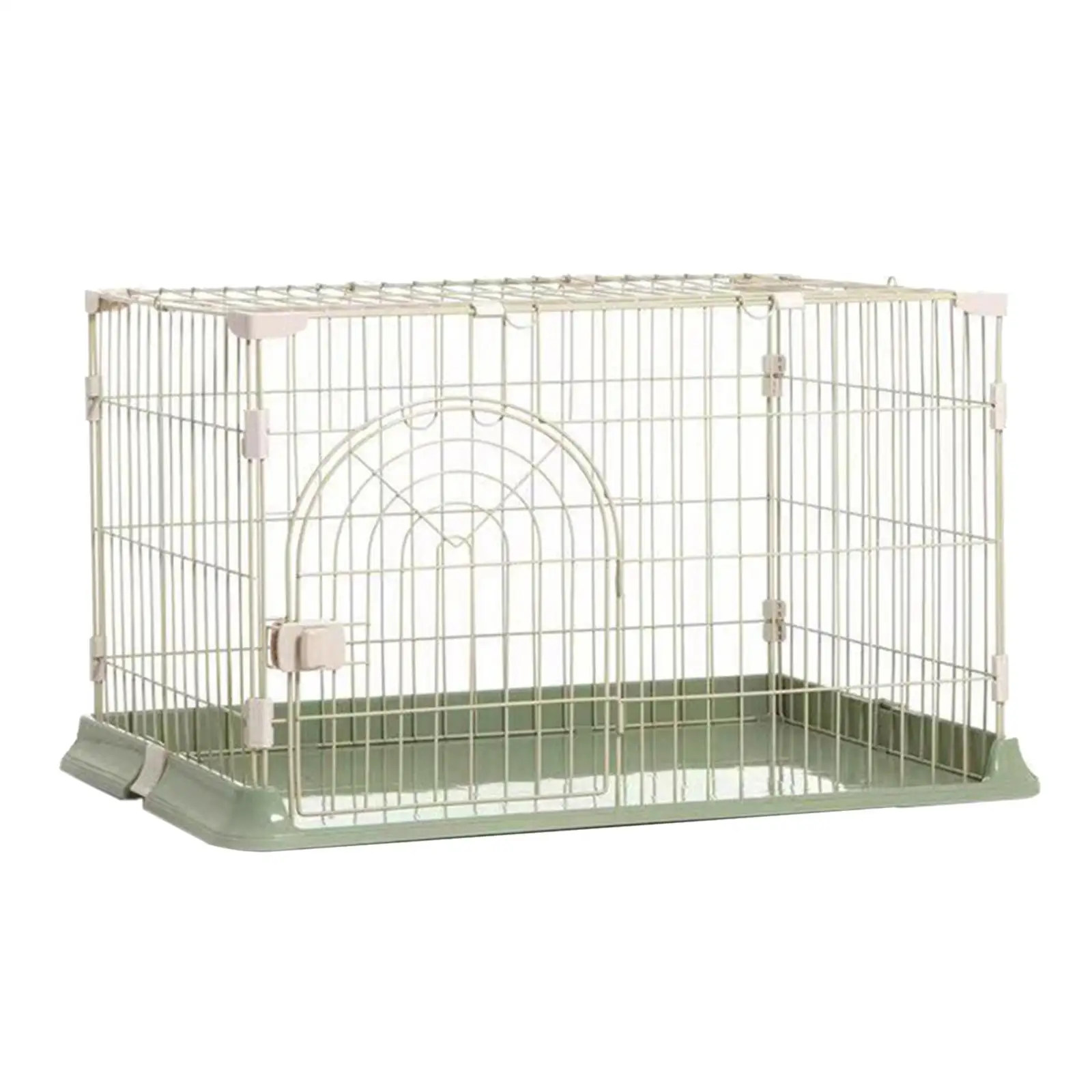 Dog Cage Folding Cage Easy Assemble Dog Crate Cover Kennel with Tray Carrier
