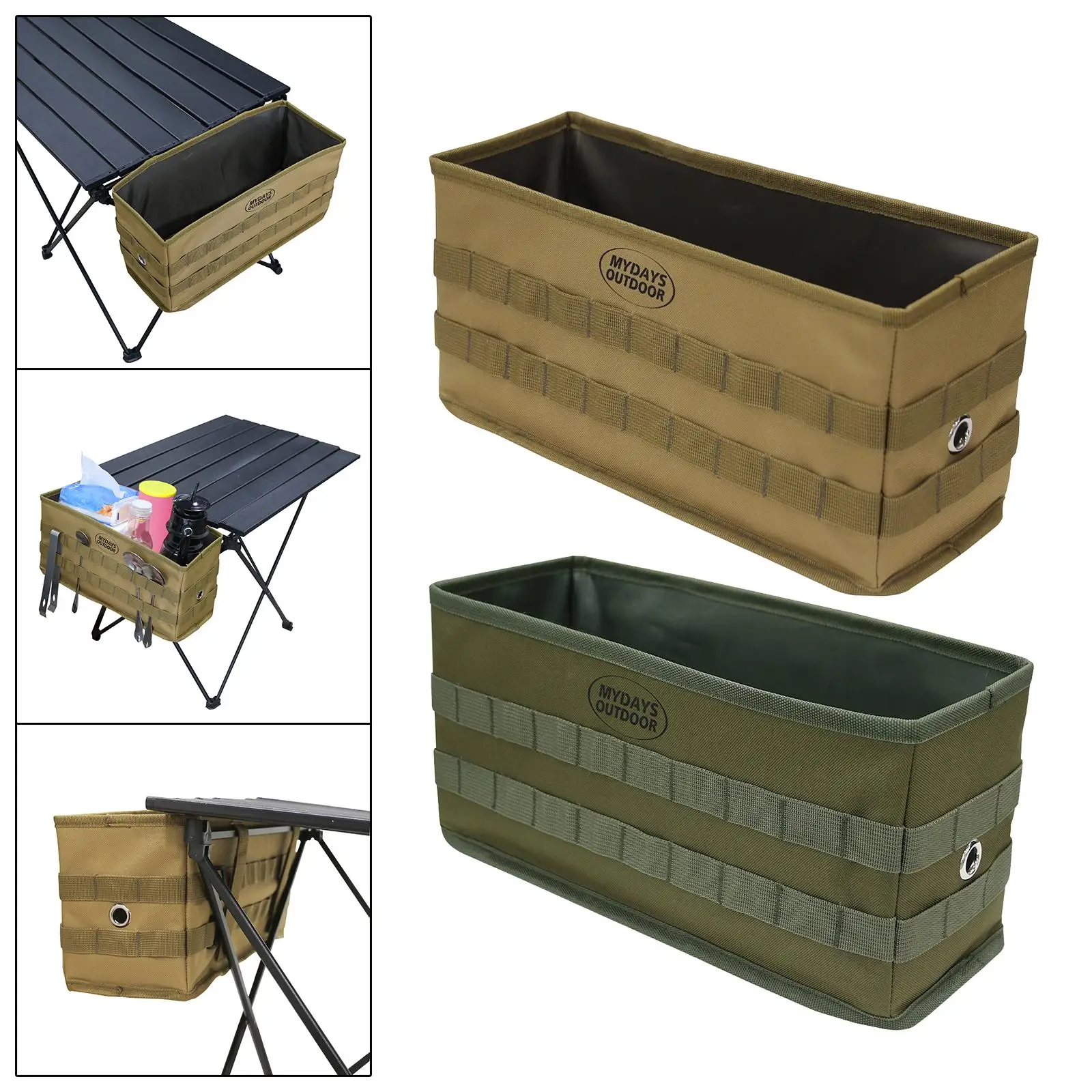 Camping Gear Storage Bag Cooking Utensils Organizer Utility Tote Bag Cookware Bag for Beach Party Tent Pegs Dinnerware