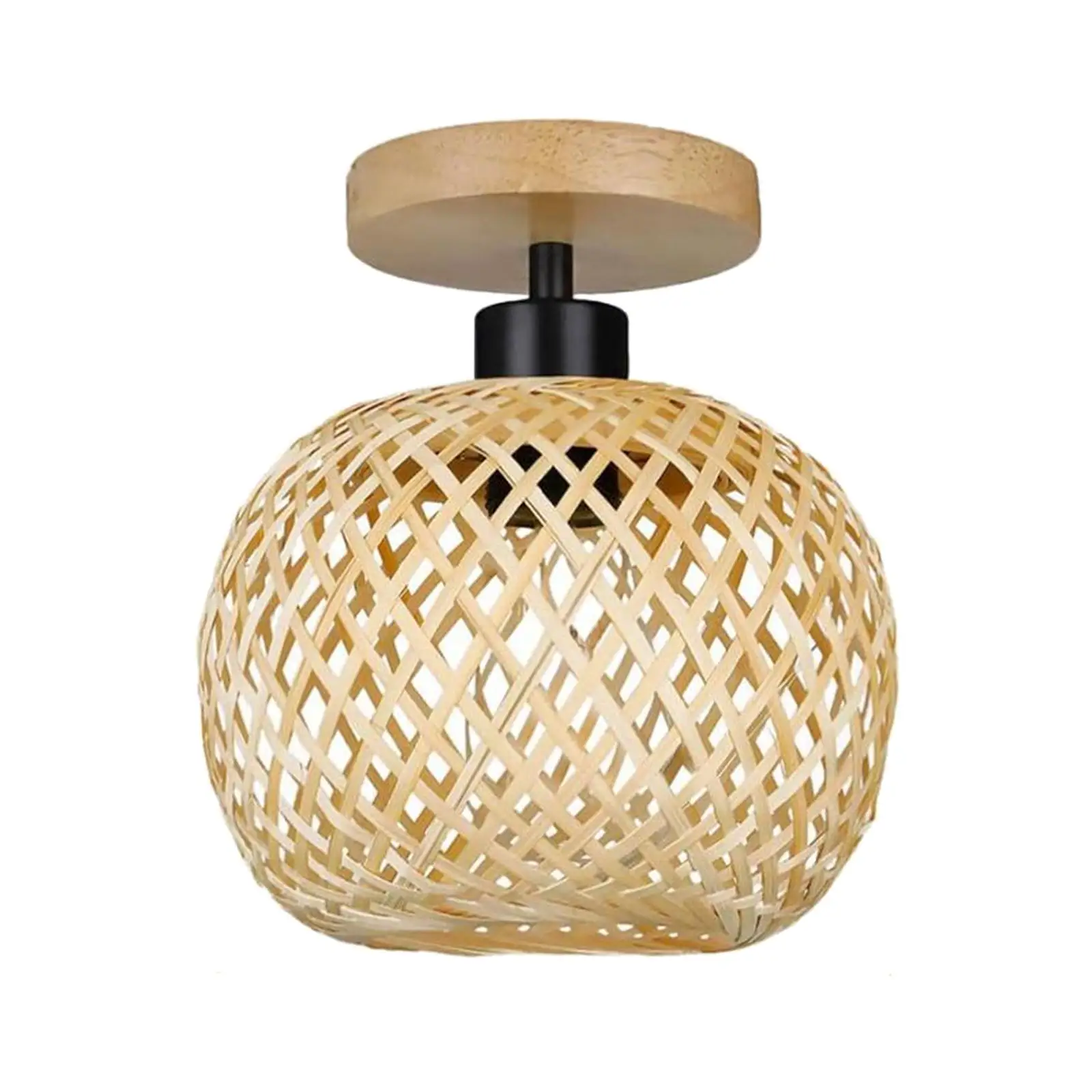 Pendant Lamp with No Bulb Living Room Rustic Style E27 Bamboo Table Lamp