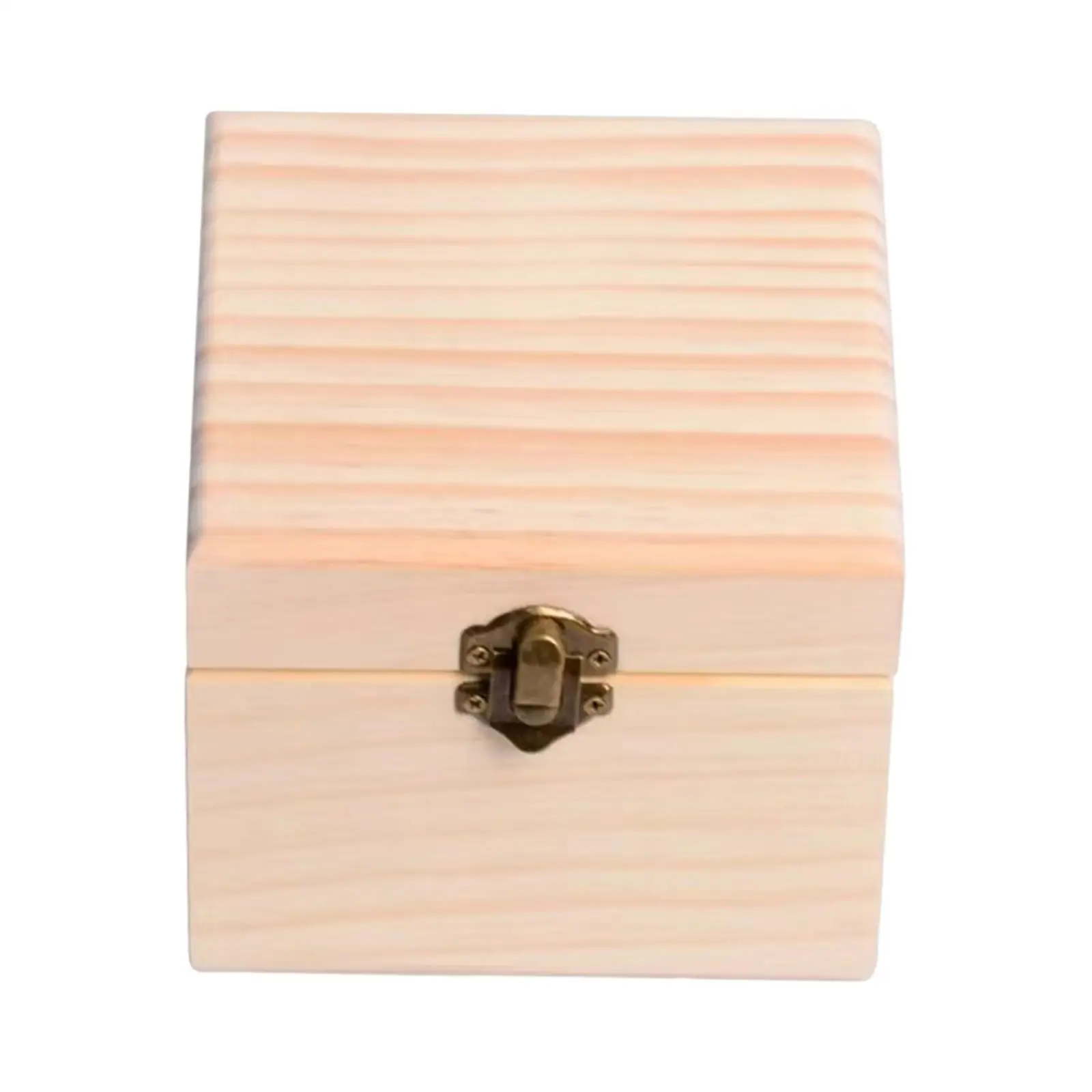 Oils Storage Case Wooden  Oil Box with Lid 16 Compartments Perfume Container Organizer for Presentation Display Travel