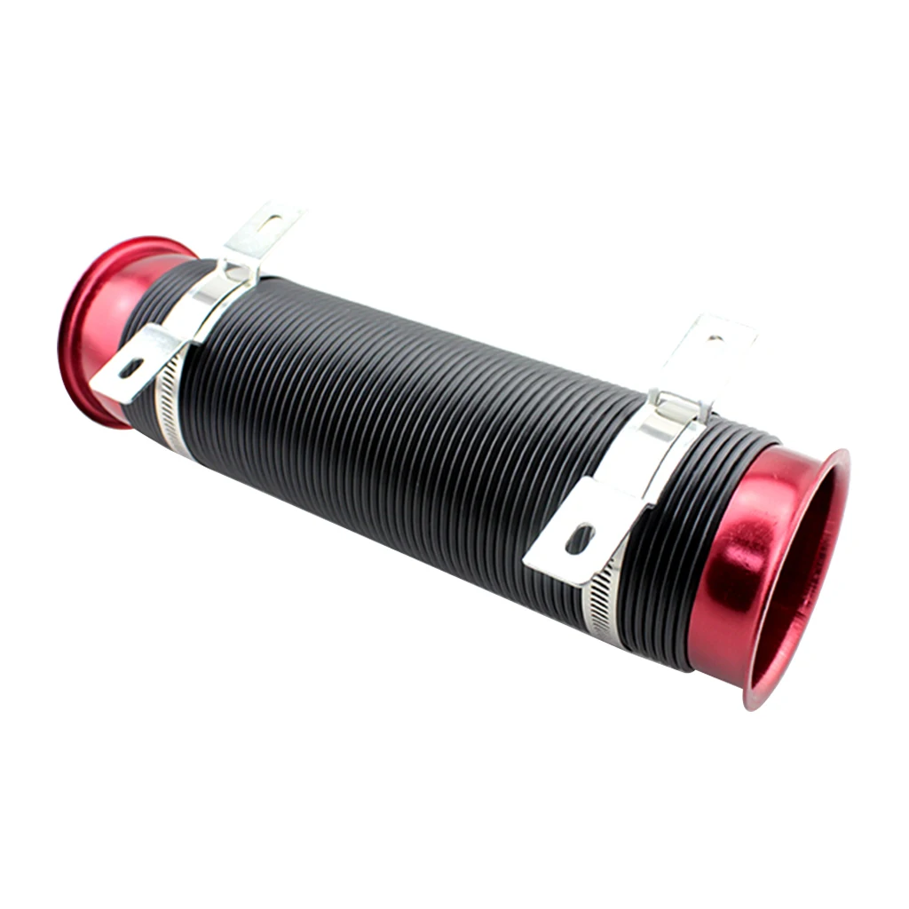 Air Duct Hose, Adjustable 76mm Universal Car Cold Air Turbo Intake Inlet Pipe Flexible Duct Tube Hose Pipe Induction Kit