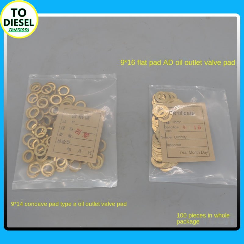 100PCS 9X14mm 9X16mm A-typ Ölpumpe Auslass Ventil Dichtung Reparatur Kits – Detail 1