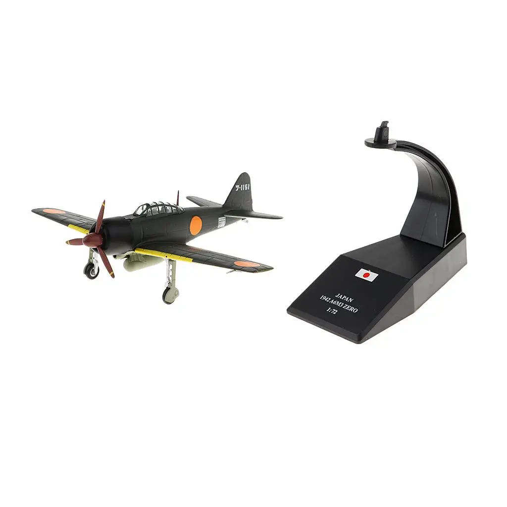 Diecast Airplane 1:72 Mitsubishi A6M3 Zero Fighter Plane Model, Home/ Office/ Coffee Bar/ Showcase Collectable Decor Ornaments