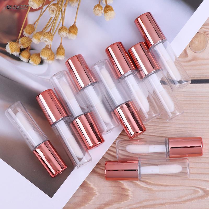 Best of 1.2ML 10pcs Rose Gold Empty Lip Gloss Tube, DIY Plastic Elegant Liquid Lipstick Container, Round Mini Lipgloss Sample Bottle Black Reviews & Tips