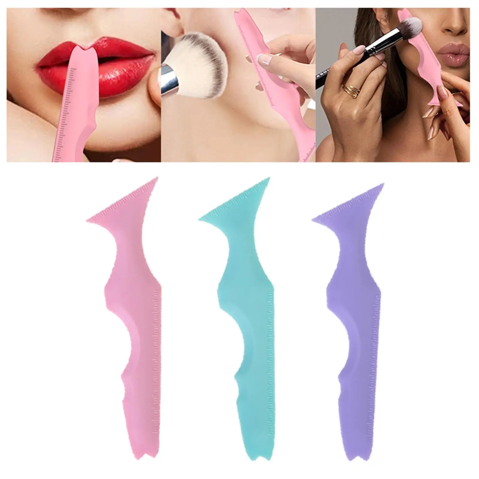 Multifunction Eyeliner Stencils Lipstick wearing Aid Reusable Makeup Aid Tool Shaper Tool Eyeliner Applicator Tool for Women