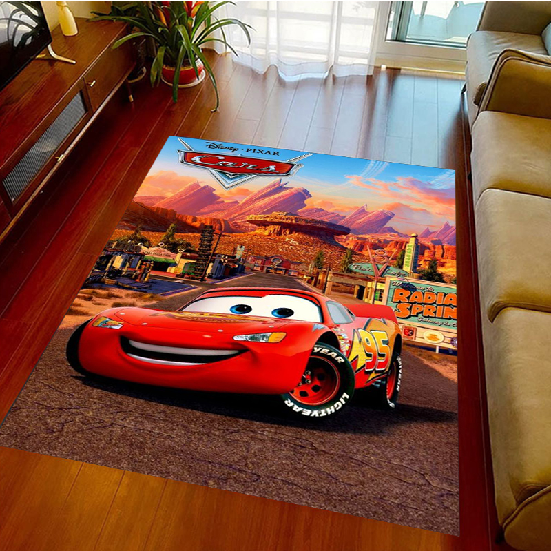 Title 1, Disney Lightning McQueen Car Area Rugs Carpet f...